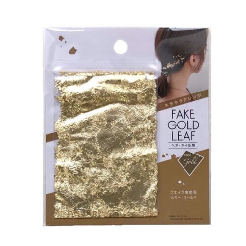 Hojas de lámina dorada falsa para cabello y uñas