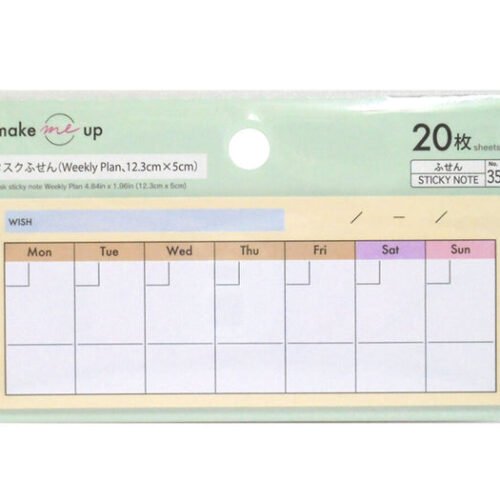 Notas adhesivas para tareas (Weekly Plan, 12.3 cm × 5 cm)