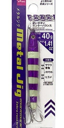 Jig metálico (40g, Purple Zebra Glow)