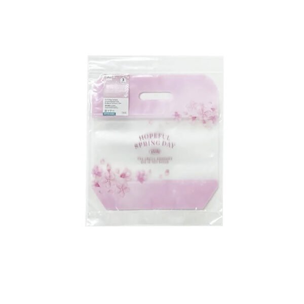 WK0187-1 Bolsa con cierre y asa (Sakura, 3 unidades, 21 cm × 20 cm × 7 cm)