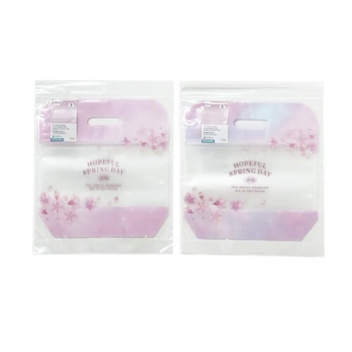Bolsa con cierre y asa (Sakura, 3 unidades, 21 cm × 20 cm × 7 cm)