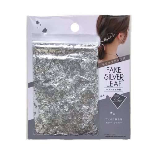 Hojas de lámina plateada falsa para cabello y uñas