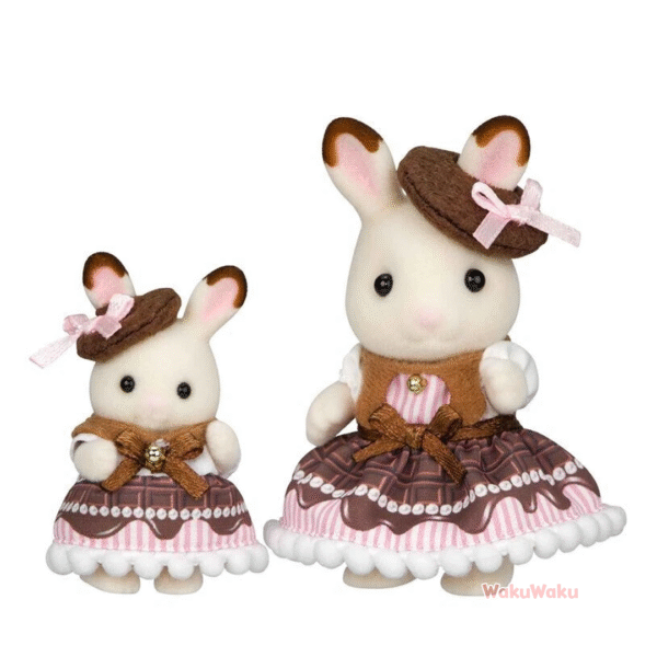 WKSF0442-1 Set de pareja de chocolate dulce – Conejita y bebé de Chocolate Rabbit