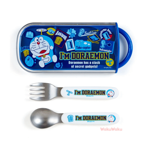 Set de cuchara y tenedor para niños Doraemon