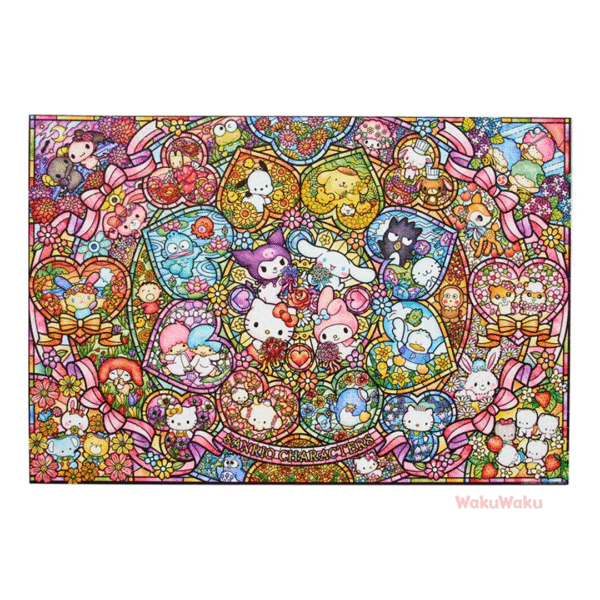 WKSF0468-2 Rompecabezas de 1000 piezas (Vitrales) - Personajes de Sanrio