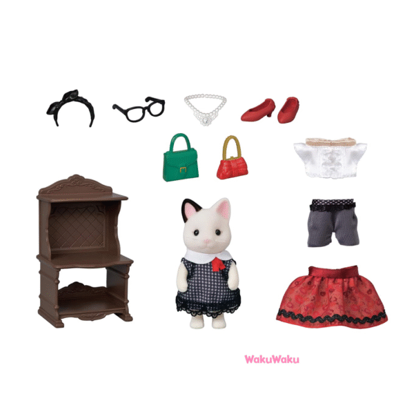 WKSF0511-3 Sylvanian Families - Set de coordinación de moda urbana – Hermana gato persa